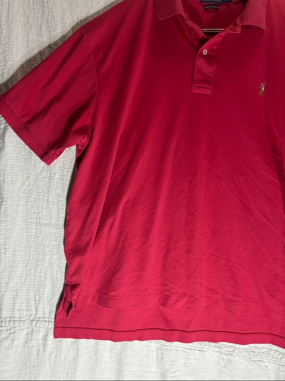 Polo by Ralph Lauren Red Short-Sleeve Classic Polo color pony, big and tall size